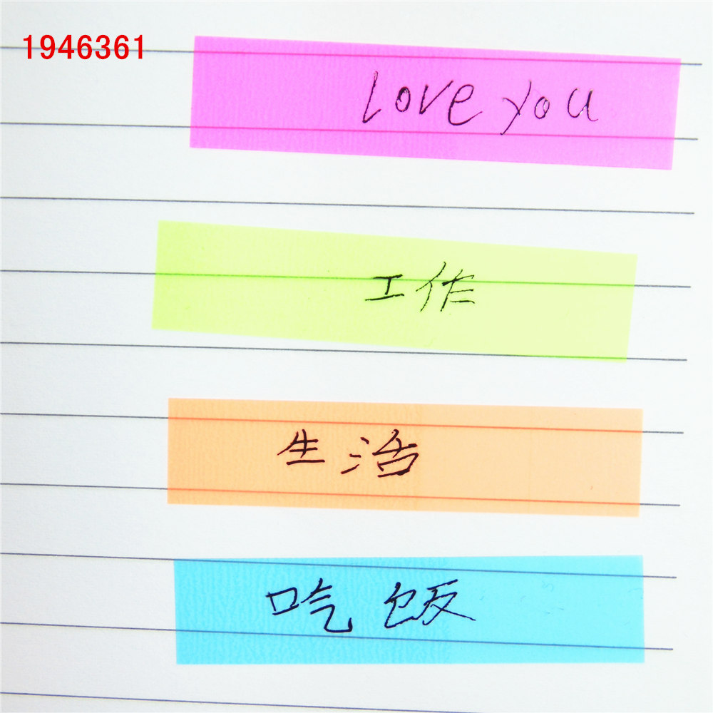 3 types Fluorescent film Self Adhesive Memo Pad Sticky Notes Bookmark Point It Marker Memo Sticker Paper Office School Supplies