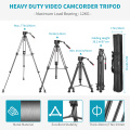 Neewer Heavy Duty Video Tripod Aluminum Alloy with 360 Degree Fluid Drag Head Quick Shoe Plate for DSLR Cameras Video Camcorders