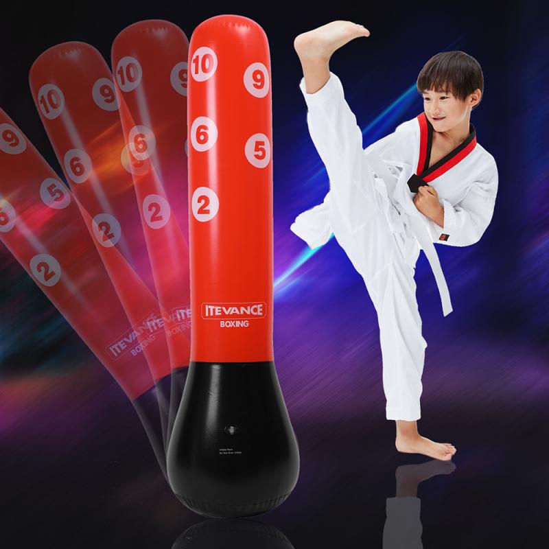 Inflatable Stress Punching Tower Bag Boxing Fighting Standing Water Base Training Pressure Relief Bounce Back Fitness Sandbag