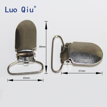 Belt clip Metal Suspender Garment Clip pacifier clips metal multifunction use U shape 39*25mm 5 pcs/lot