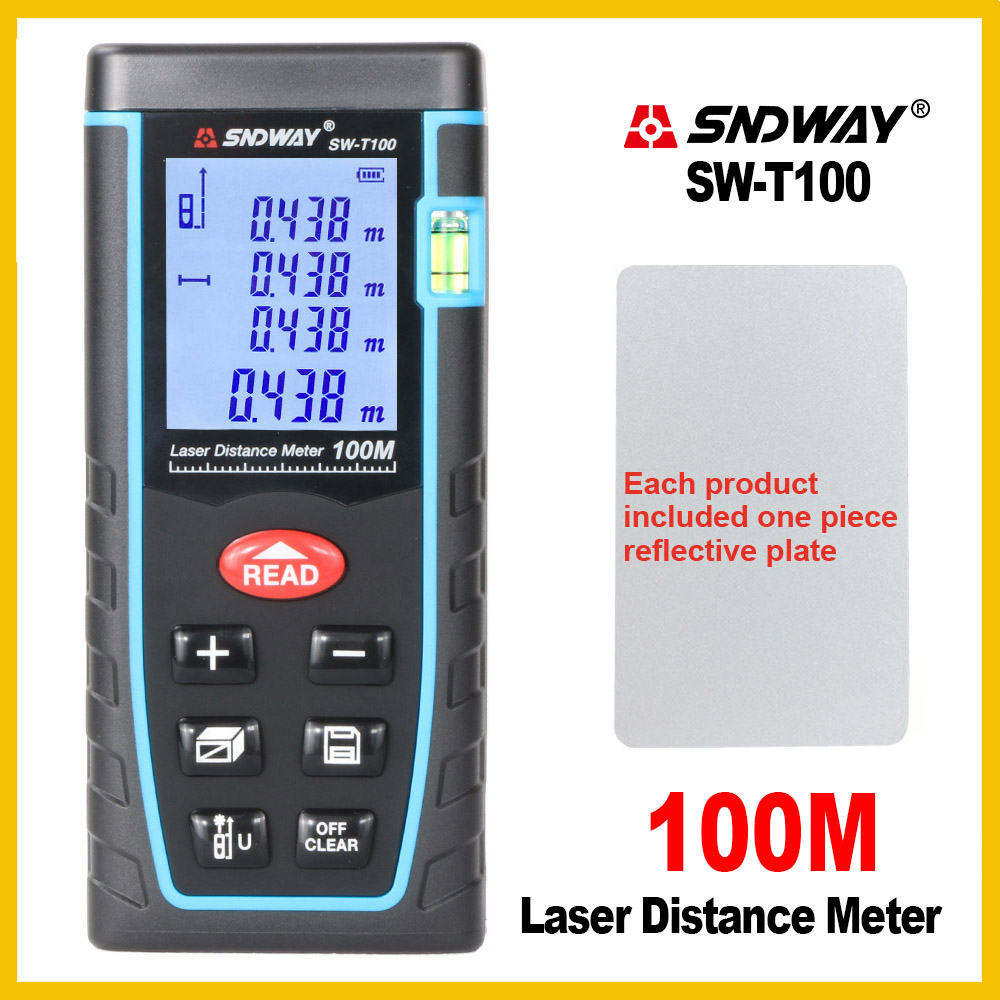 SNDWAY Rangefinder Laser Distance Meter Range Hand Tool Device Finder Electronic SW-T4S/T40/T60/T80/T100