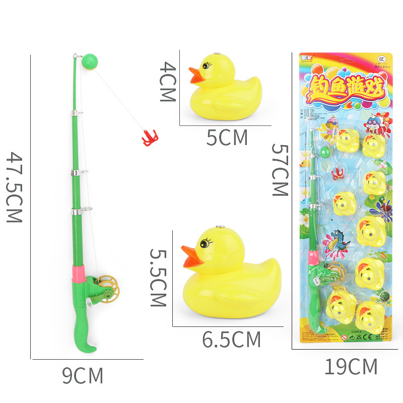 1set Magnetic Fishing Toys 8pcs Yellow Ducks With Fishing Rods Fishing Game Baby Water Play Bath Toys For Children Gift