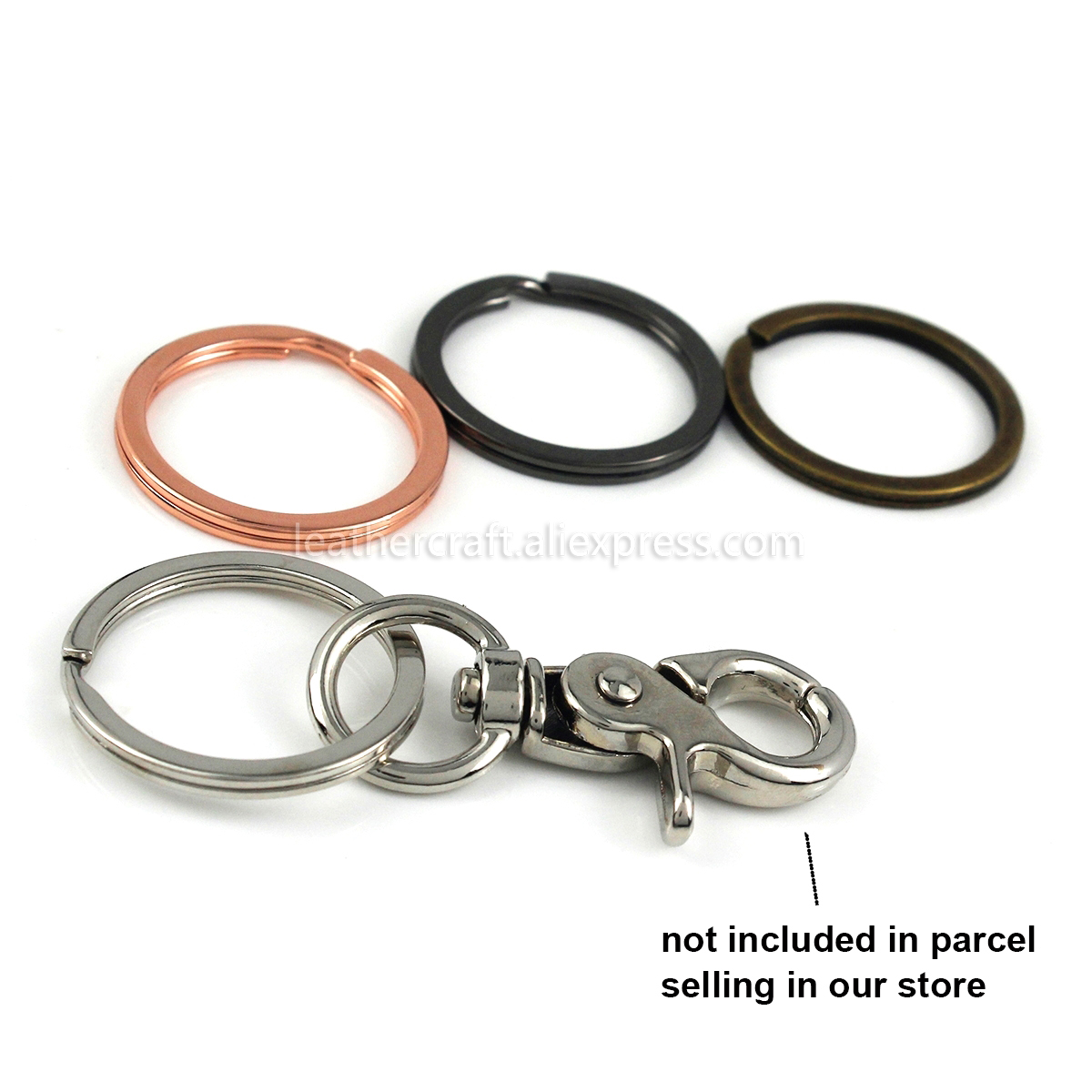 10pcs Metal Split Rings Double Loop Keyring 30mm Keychain Keys Holder DIY Leather Craft Hardware More Color