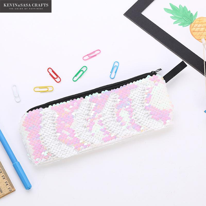 New Reversible Sequin Pencil Case for Girls School Supplies Super Big School Stationery Gift Magic Pencil Box Pencilcase