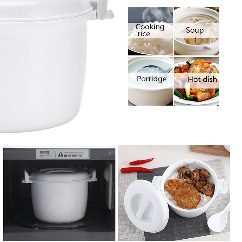 Portable Microwave Oven Rice Cooker Multifunctional food Steamer pot PP microwave cooking Utensils Insulation Bento Lunch Box