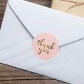 500pcs Bronzing Thank You Stickers Packaging Seal Label Scrapbooking Decoration