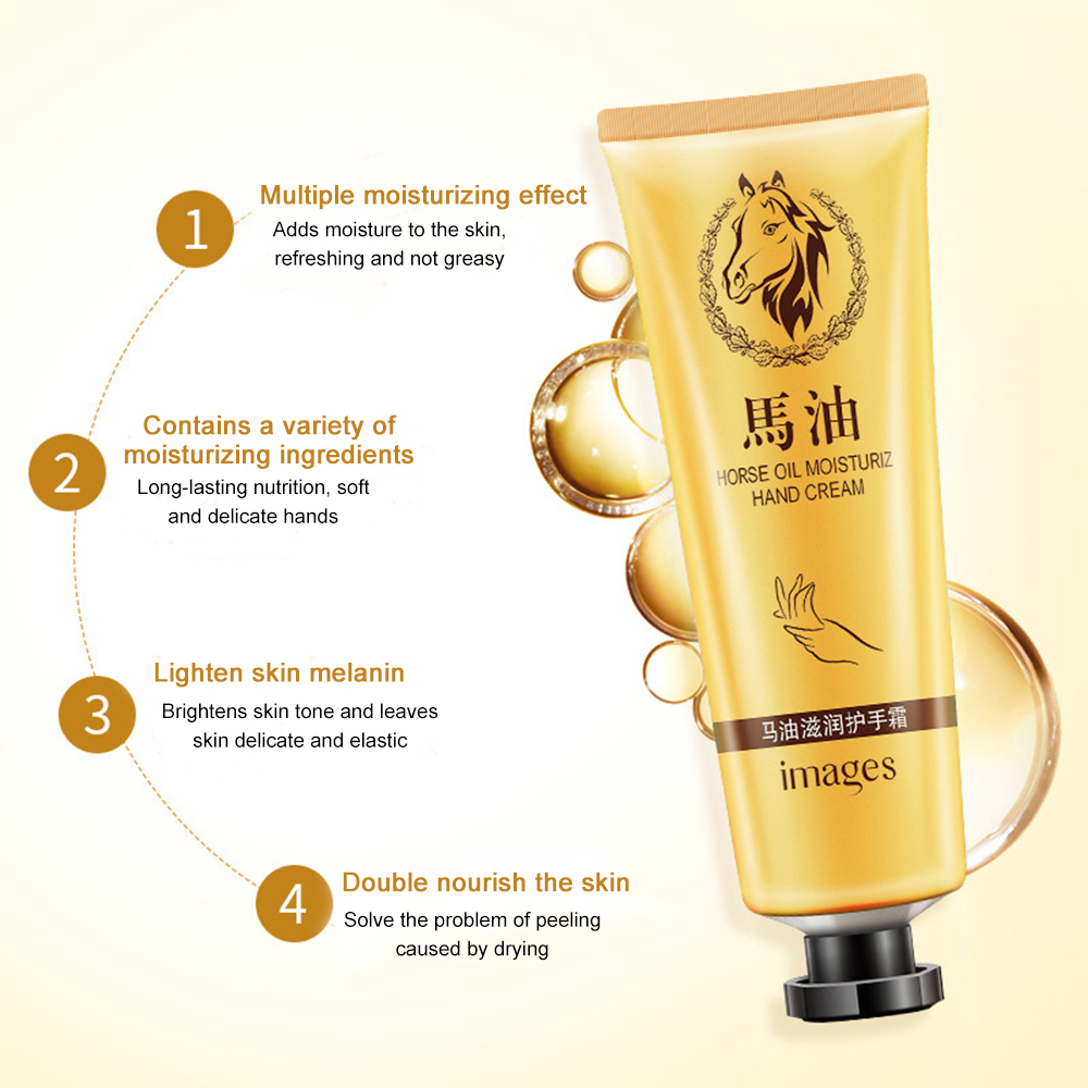 Horse Oil Repair Hand Cream Moisturizing Anti-Aging Skin Whitening Hand Cream Skincare Nourishing crema de manos Winter TSLM1