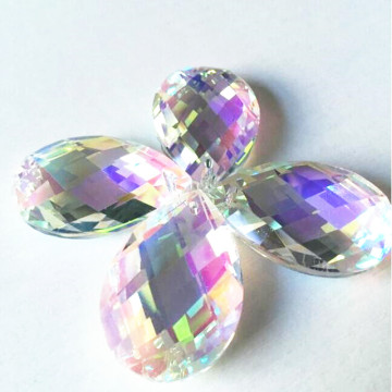 150PCS/LOT 38mm AB Glass Crystal Prism Pendant Crystal Suncatcher Hanging Trimming Drops For Strand Garland