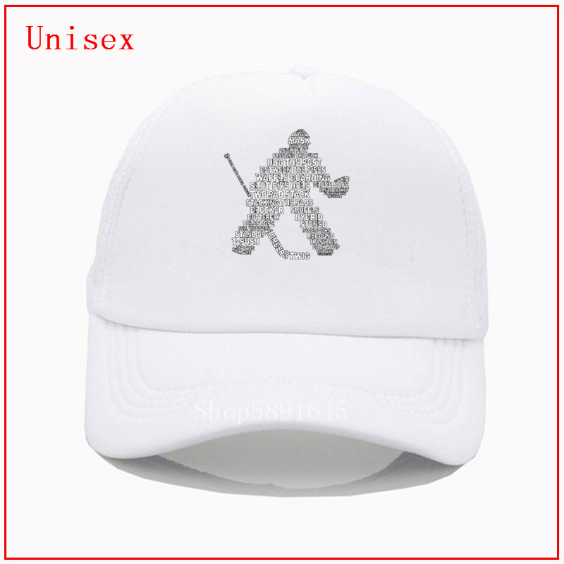 Hockey Goalie Typography hats for women mens hats and caps fashion caps for men Snapback High Quality New Design Custom Print