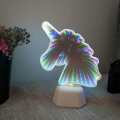 Xsky Night Light Tunnel Lamps Infinity Mirror Lights LED Night Lamp Cute 3D Heart Creative Novelty Cactus Unicorn For Home Led