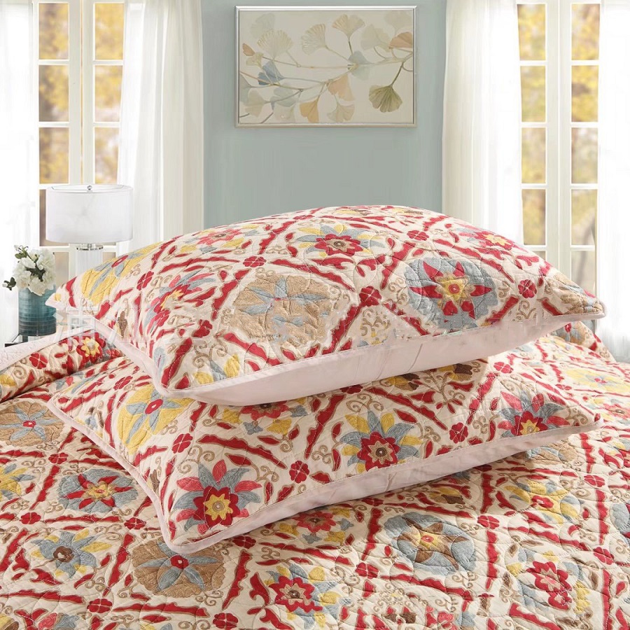 CHAUSUB American Cotton Quilt Sets 3pcs Quilts Bedspreads Bed Cover With 2*Pillowcase King Queen Size Coverlet Set Blanket