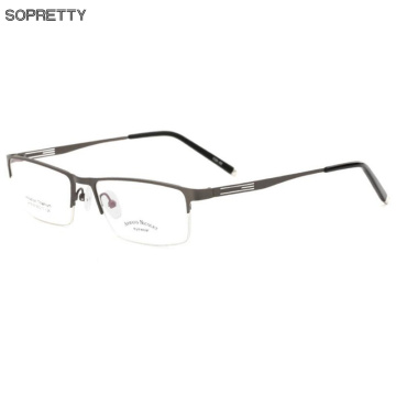 Ultralight Titanium Alloy Business Men's Optical Glasses Frames , Half Frame Openwork Metal Prescription Myopia Glass Frame F614
