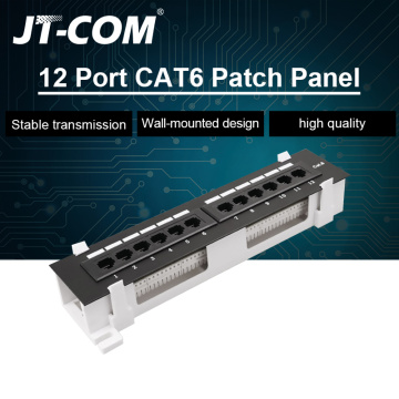CAT6 12 Port RJ45 Patch Panel UTP LAN Network Adapter Cable Connector RJ45 Networking Wall Mount Rack