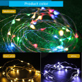 LED String light Silver Wire Fairy warm white Garland Home Christmas Wedding Party Decoration Powered by Battery batter USB 10m