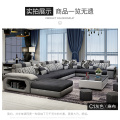 living room Sofa linen/velvet fabric cloth couch U shape corner sofa Nordic modern muebles de sala cama puff asiento sala futon