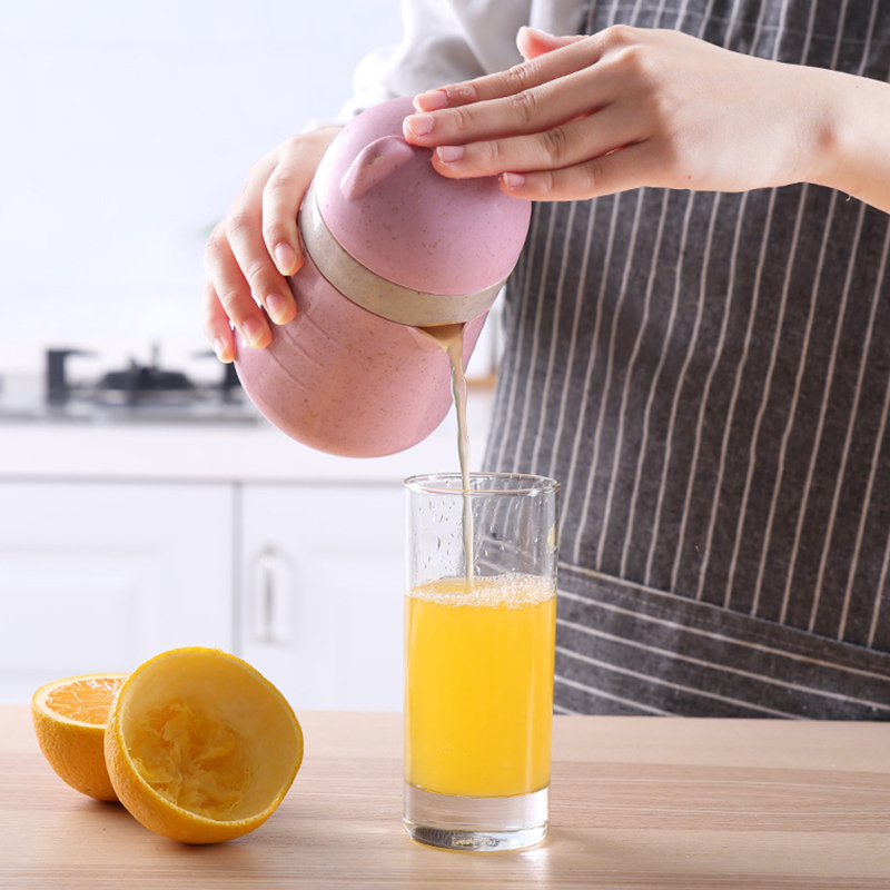 100% Original Household Citrus Juicer Recyclable Eco-friendly Wheat Straw Material Mini Home Lemon Orange Citrus Fruit Juice Cup