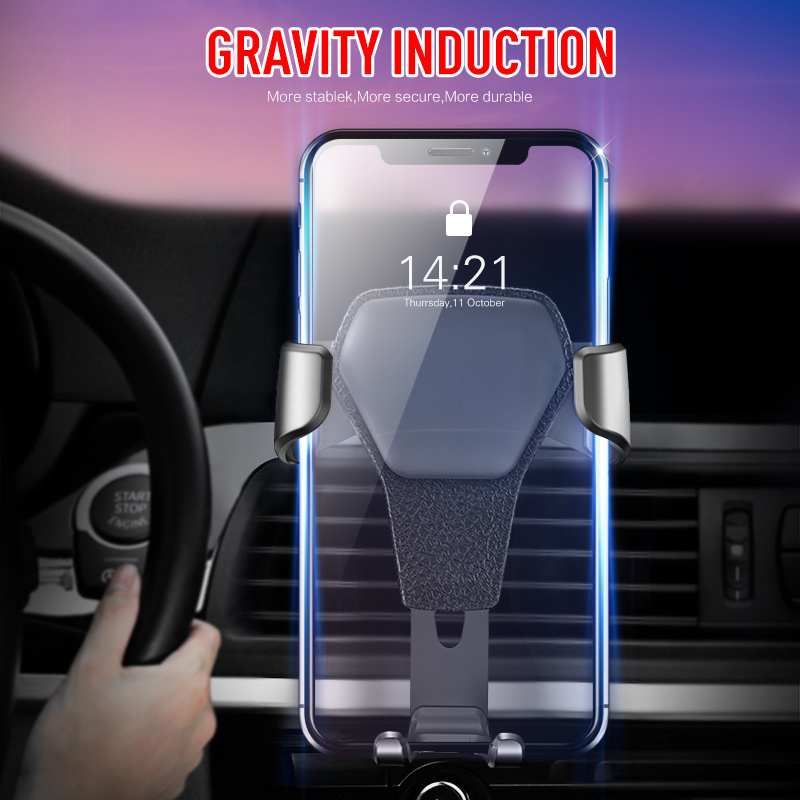 Gravity Car Phone Holder Stand Car Air Vent Clip Mount Mobile Phone Accessories For IPhone Samsung accesorios del teléfono móvil