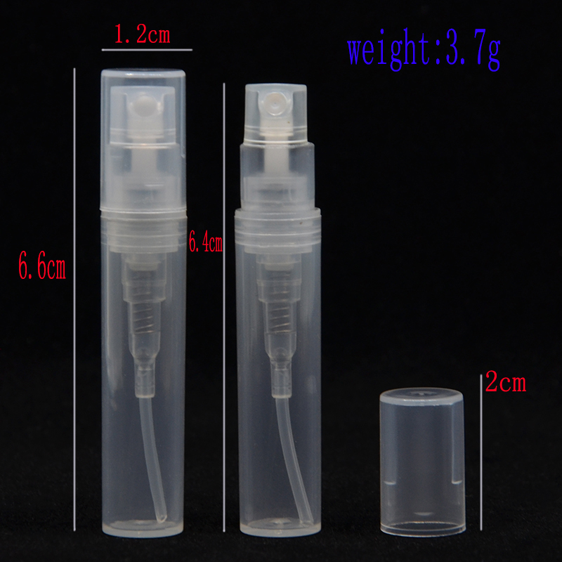 105pcs 3ml Atomizer Empty Clear Plastic Bottle Spray Refillable Fragrance Perfume Scent Sample Bottle for Travel Party Makeup