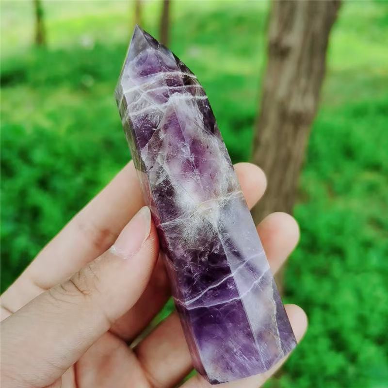 Natural Dreamy Amethyst Point Tower