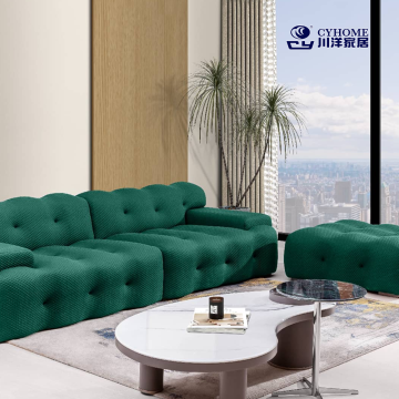 Green Fabric Sofa for Modern Living Room