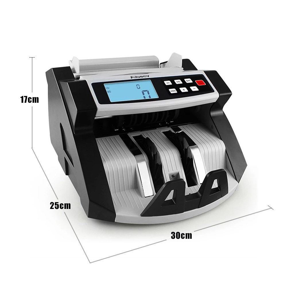 Aibecy Automatic Multi-Currency Cash Banknote Money Bill Counter Counting Machine LCD Display for EURO US Dollar AUD Pound
