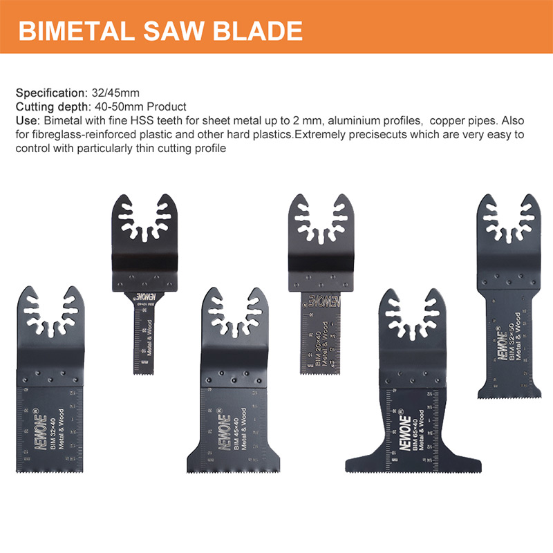 20pcs HCS/Japan-tooth/BIM Oscillating tool Quick Release Saw Blades Renovator Trimmer Blades For Wood/Plastic/Metal Cut NEWONE