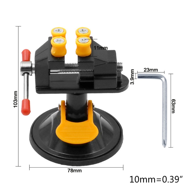 Adjustable Fixed Electric Small Table Bench Vise 360 ° Rotatable Grinder Rotary