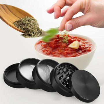 High Quality 55mm Zinc Metal Spice Tobacco Herb Grinder for Smoker As Smoking Accessory 5 Parts Crusher