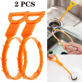2Pcs Sewer Cleaning Brush Bendable Sink Pipe Pipeline Hair Cleaning Removal Drain Cleaners Bathroom Kitchen Accessories