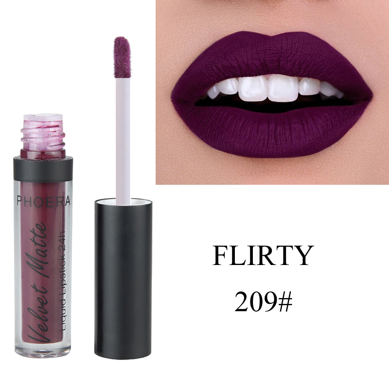 Beauty Velvet Matte Lipstick Sexy Rouge Natural Lip Gloss Waterproof Long Lasting Lip Liquid Non Stick Cup Charming Lip Gloss