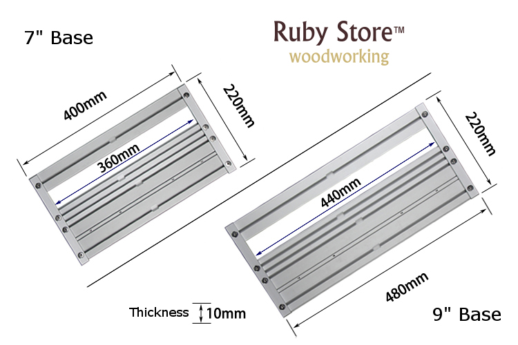 7"/9"inch Universal Base for Circular Saw to be used for Guide Rail Tracks