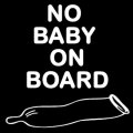 12.7CM*12.7CM No Baby On Board Used Condom Funny Car Stickers Accessories C5-2047