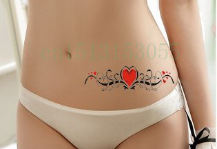 Waterproof Temporary Tattoo Sticker sexy waist rose tattoo love butterfly tatto stickers flash tatoo fake tattoos for girl women