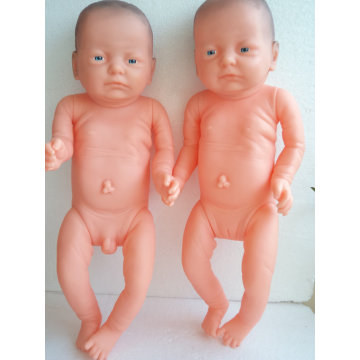 45cm Simulation newborn baby soft rubber plastic doll model month sister-in-law training nursing model famale/male infant model