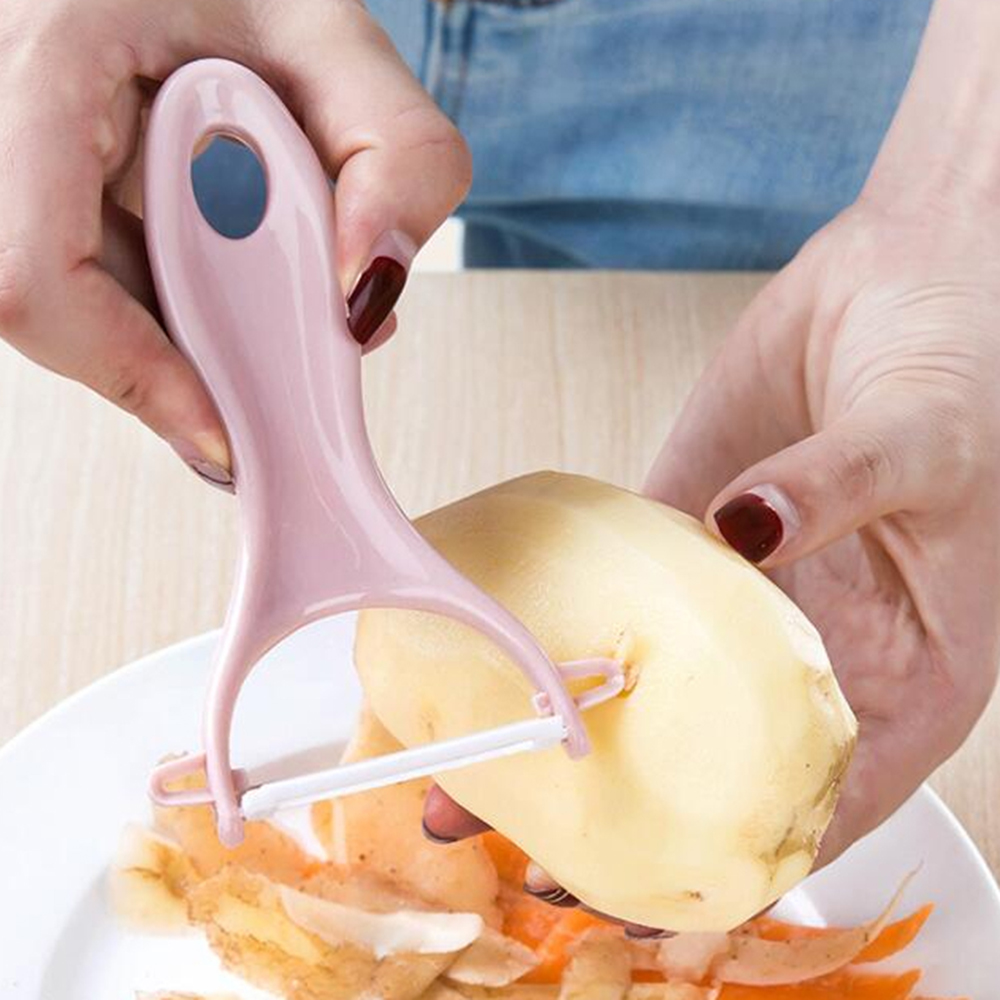 3 Colours Creative Ceramic Fruit Vegetable Peeler Kitchen Multi-function Apple Scraping Fruit Paring Knife Fruit Tools