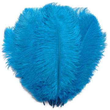 10pcs/lot 15-70CM Lake Blue ostrich feather costume wedding decoration feathers supplies Carnival dancer feathers for crafts