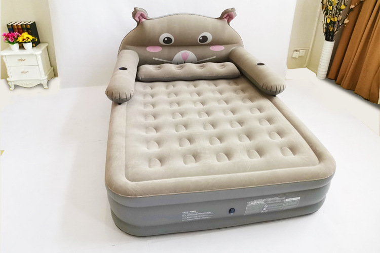 Manufacturer customization cute animals Flocked Air Bed Mattress