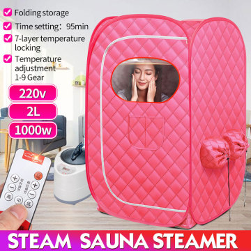 2L 110/220V 1000W Foldable Portable Indoor Steam Sauna Room Tent Loss Weight Slimming Skin Spa Detox Therapy Fold Sauna Cabin