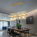 Dandelion Chandelier lighting for dining room bedroom Nordic Snowflake suspension hanging lamp Romantic living room deocoration