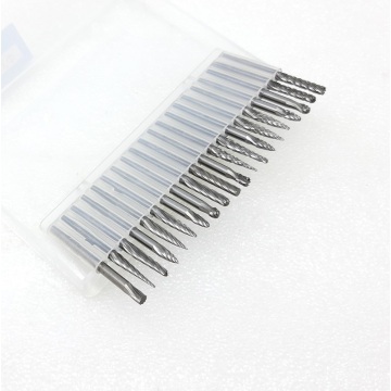 20Pcs/set 3x3 Rotary Tool Burr Drill Bit Set Tungsten Carbide Milling Cutter Cutting Edge Head Metal Woodworking Carving Tools