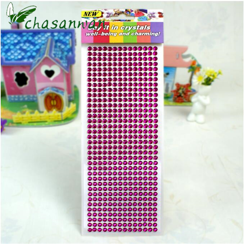 850Pc 3MM Resin Rhinestones sticker DIY Scrapbooking Stickers Arts Crafts Apparel Sewing Fabric Nail Art Phone Case Decoration-W