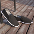 USHINE Big Size Black Cotton Flat Casual Vintage Chinese KungFu TaiChi Martial Arts Pure Cotton shoes Slipper For Man Elder Man