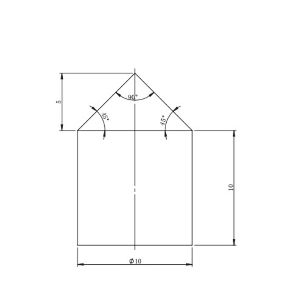 90 degree conical lens diameter 10MM height 15MM optical experimental equipment customized optical prism lens