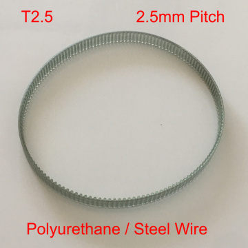 T2.5 200mm 210mm 220mm 80 84 88 T Tooth 6mm 8mm 10mm 12mm Width 2.5mm Polyurethane PU Steel Wire Cogged Synchronous Timing Belt