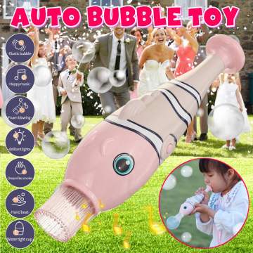 Bubble Machine Gun Bubble Maker Electric Spray Smoke Fog Bubbles Blower Toy With Gloves Bubbles Making Wand Kids Christmas Gift