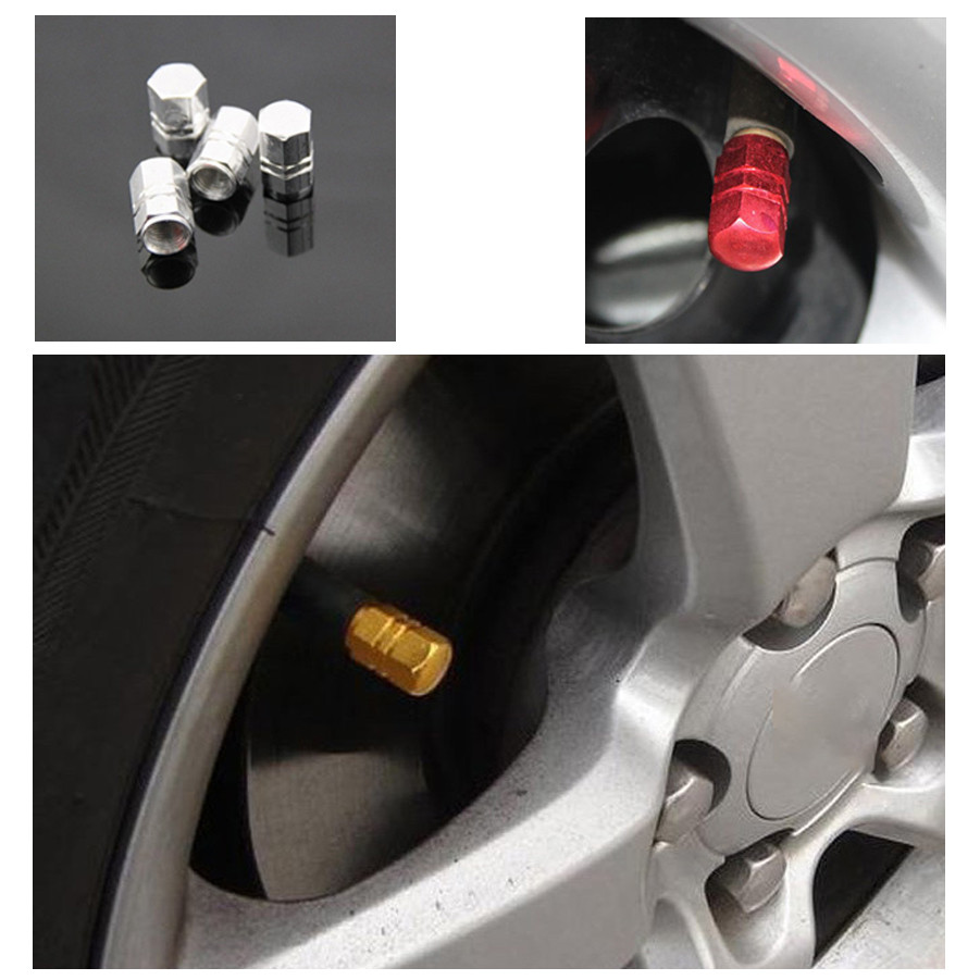 4 Pcs New Wheel Caps Theft Proof Aluminum Car Wheel Tires Valves Tyre Stem Air Valve Caps Airtight Cove Levert Center Hub Cap