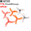 4PCS T-MOTOR T76 3-blade 76mm propeller 3 inch CineWhoop Ducted propeller match with F1507 without shaft for RC FPV racing drone