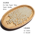 100PCS 8mm Super Shiny Quality NO HOLE DIY Imitation Garment Beads Round ABS loose Pearl Beads for Fashion Women Clothing Making
