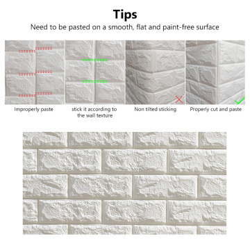 100% NEW PE Foam 3D Wallpaper DIY Wall Stickers Waterproof Wall Decor Embossed Brick Stone Wallpaper home decor 60X30 Poster