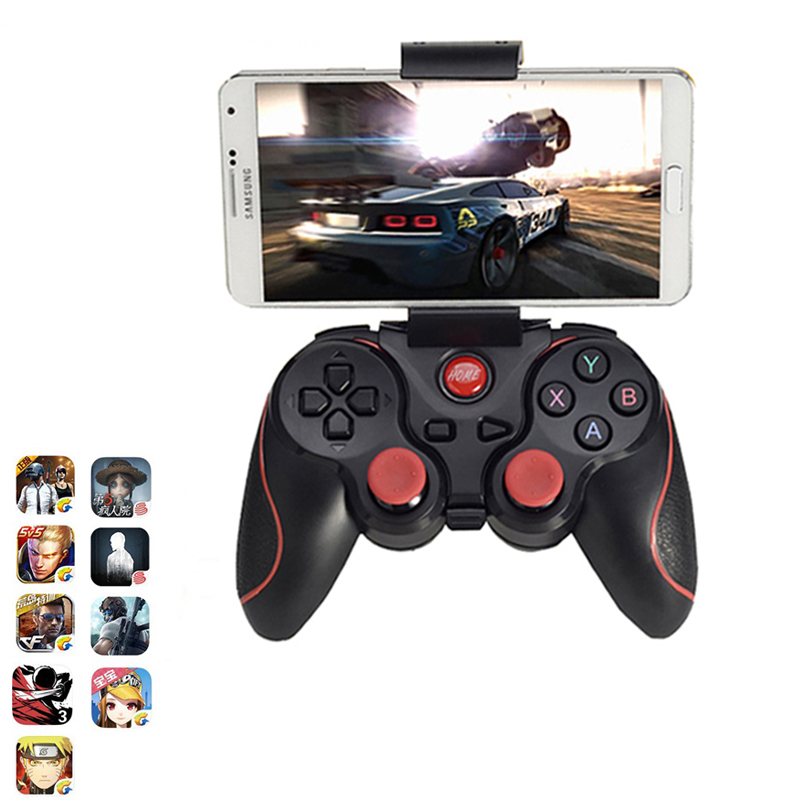 T3 X3 Wireless Bluetooth Gamepad Wireless Joystick Game Controller For IOS Android Mobile Phone Game Handle For PC TV Box Holder